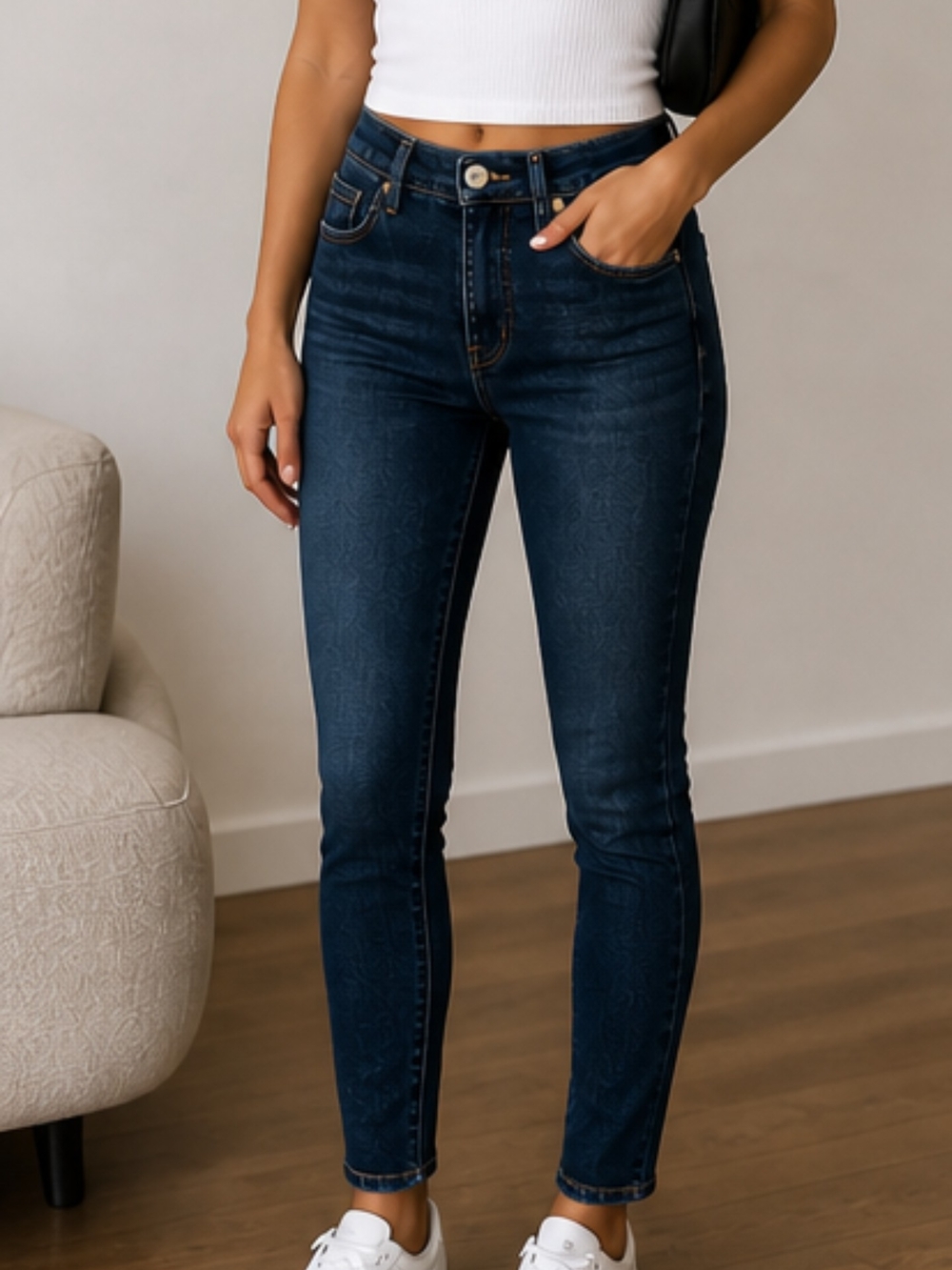 3x1 NYC Dark Wash Skinny Jeans Size 25 Mid Rise Made in USA NWT